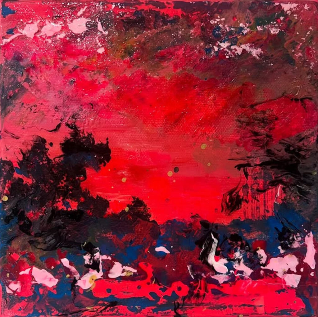 sara-priori-pittrice-quadro-rosso-di-sera-bel-tempo-si-spera